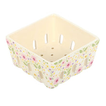 Daisy & Duck Print Ceramic Berry Basket