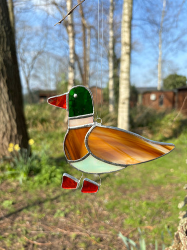 Duck Glass Suncatcher