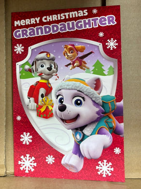 Paw Patrol - Granddaughter Christmas card