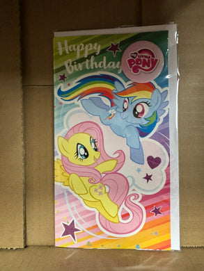 My little pony - Birthday Card with badge