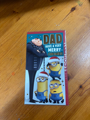 Minions Dad Christmas card